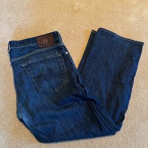 Men’s AG Adriano Goldschmied dark wash jeans 36x29. Made in USA. Straight leg